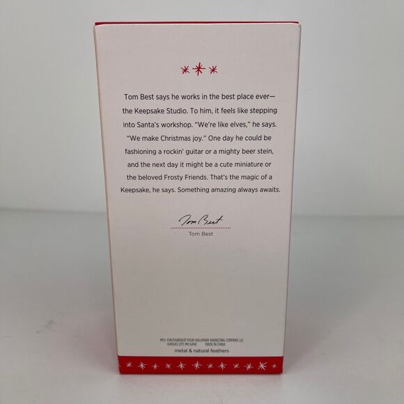 Hallmark Keepsake Our First Christmas Together Metal Feathers Ornament 2016 NEW - Picture 2 of 3